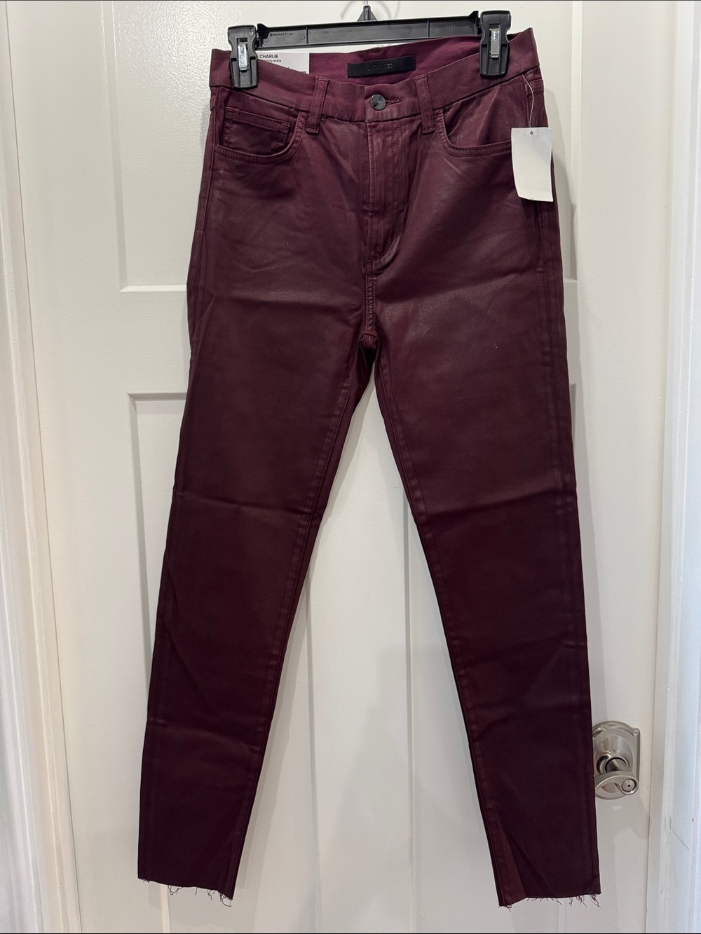 NWT Women’s Joe's The Charle Jeans Skinny Ankle High-Rise in Burgundy Size 27